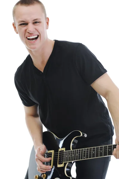 Portrait of a man with guitar — Stock Photo, Image