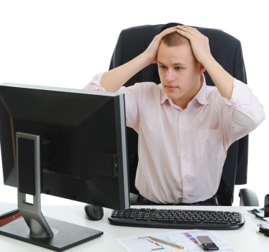 Frustrated businessman clipart