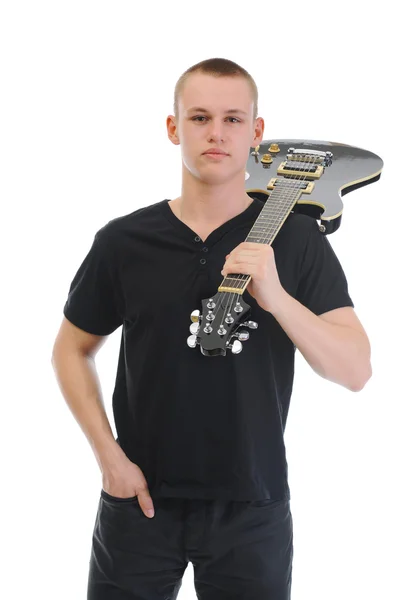 Портрет людини з гітарою — стокове фото