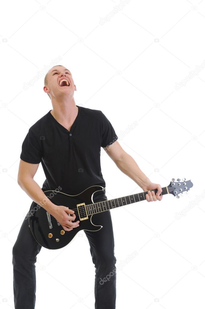 Portrait of a man with guitar