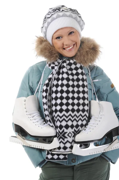 Chica con patines — Foto de Stock