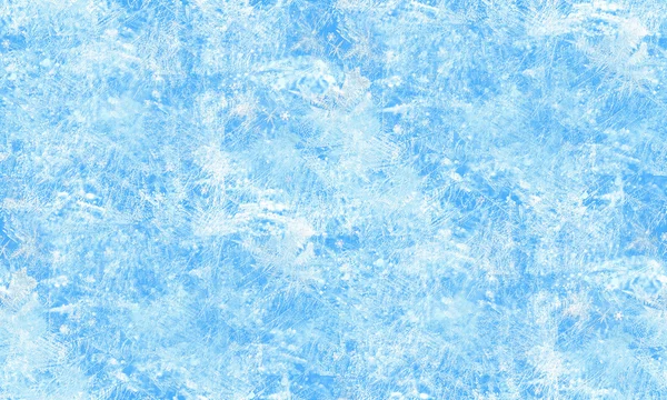 Frostige Muster vor winterlichem Hintergrund — Stockfoto
