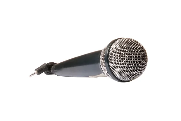 Mikrofon izolowany na białym tle — Zdjęcie stockowe