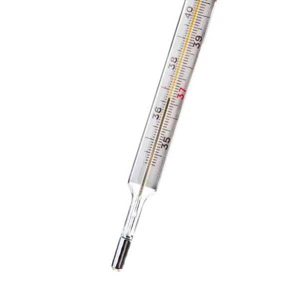 Медицинский термометр на белом фоне — стоковое фото