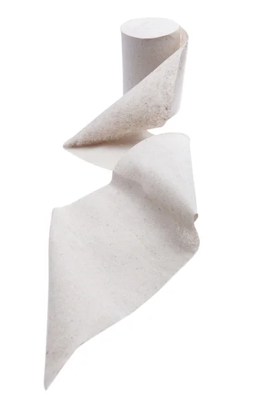 Toilettenpapier isoliert auf weißem Hintergrund — Stockfoto