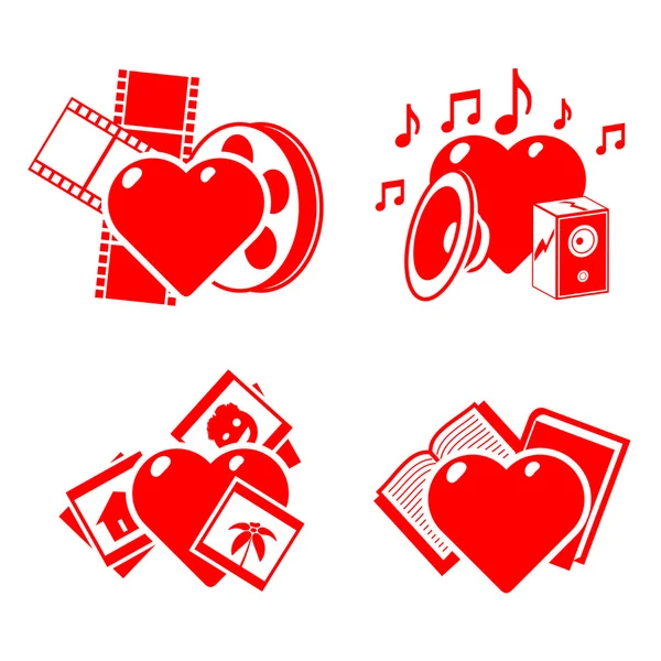 stock vector Conceptual hearts on a theme 