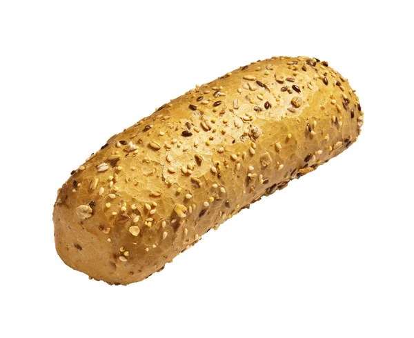 Beyaz arka planda taze ekmek — Stok fotoğraf