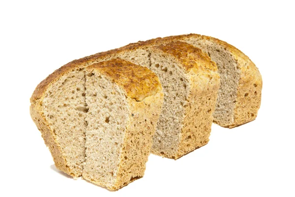 Студійне Фото Хліба Ізольовані Білому Тлі — стокове фото