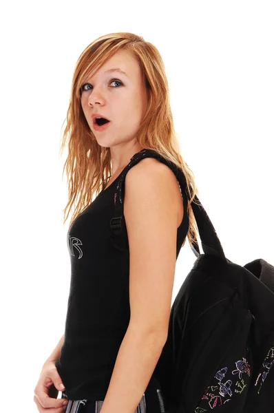 Estudante com saco traseiro . — Fotografia de Stock
