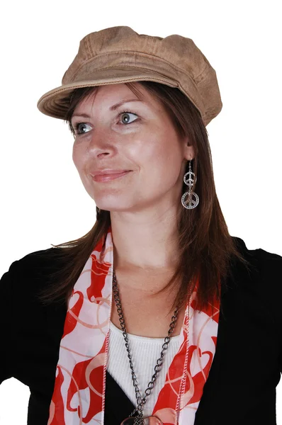 Senhora com chapéu . — Fotografia de Stock