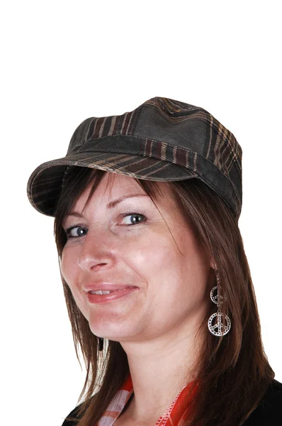 Señora con sombrero . —  Fotos de Stock