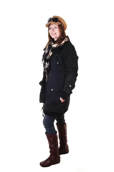 Menina no casaco de inverno . — Fotografia de Stock