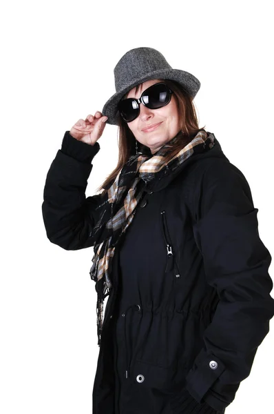 Dívka v zimě kabát. — Stock fotografie