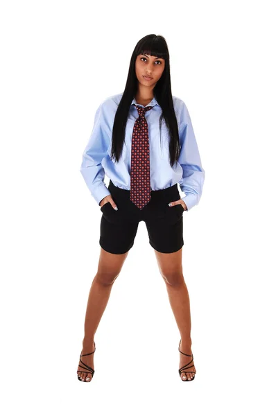 Girl in shorts. — Stock Photo, Image