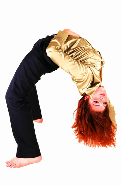 Akrobatiska flicka. — Stockfoto