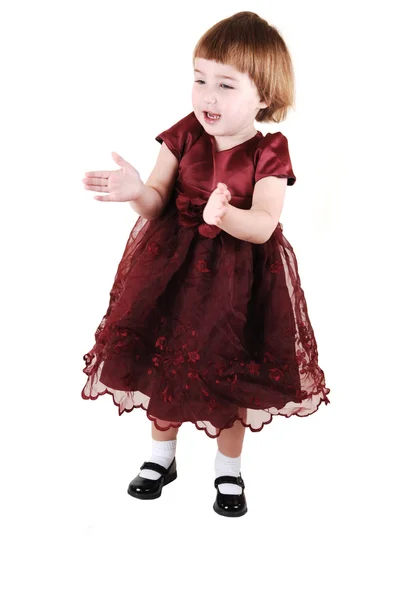 Malá holčička v šatech — Stock fotografie