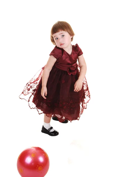 Malá holčička v šatech — Stock fotografie