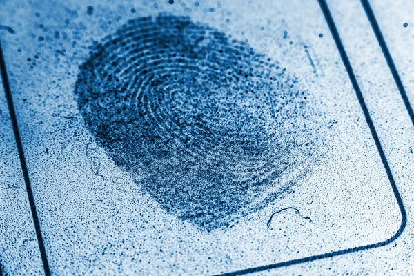 Dammiga fingerprint post — Stockfoto