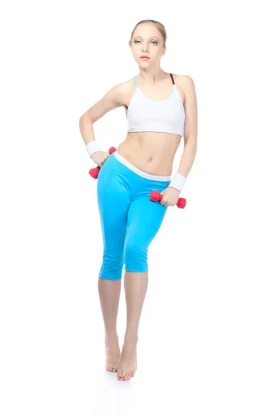 Frau im Fitnesszustand — Stockfoto