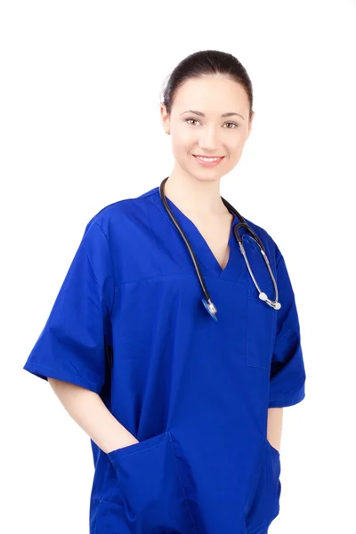 Kvinna läkare i uniform — Stockfoto