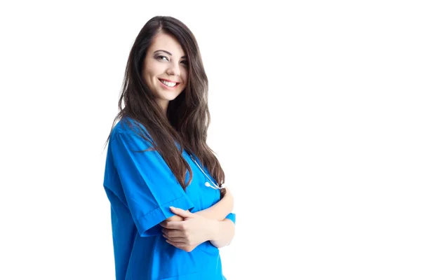 Усміхаючись жінка лікар — стокове фото