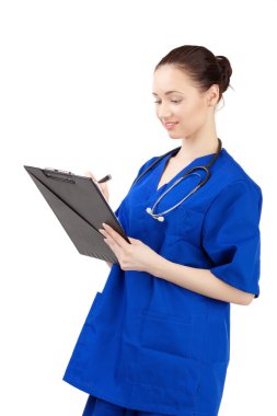 üniformalı kadın doktor