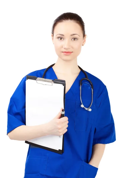 Женщина-врач в форме — стоковое фото