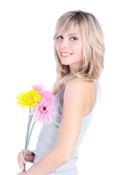 Beautiful woman with blond hair — Stock Photo, Image