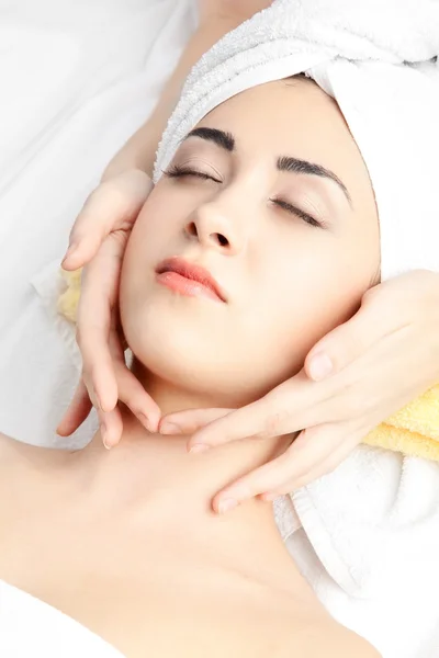 Woman in spa with Towel on hair — Stock Photo, Image