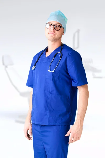Junger Mann Arzt Krankenhaus Medizin — Stockfoto