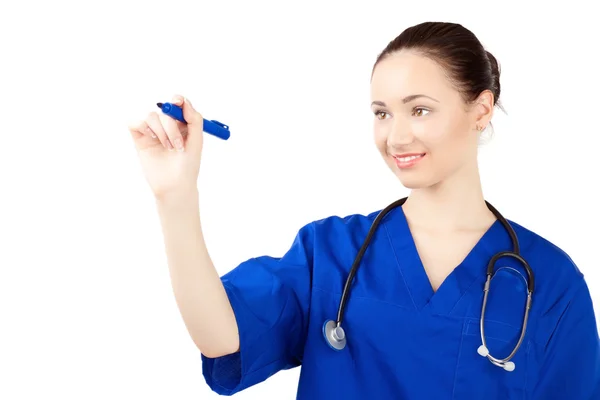 Kvinna läkare i uniform — Stockfoto