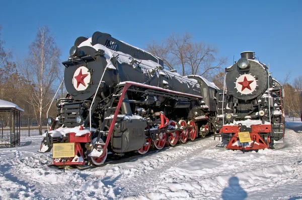 Locomotiva treno a vapore — Foto Stock