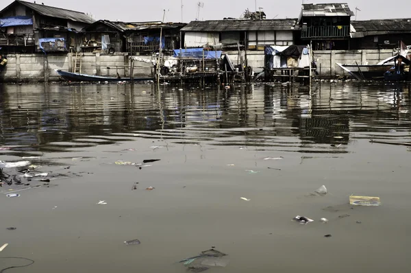 Jakarta favela — Fotografia de Stock