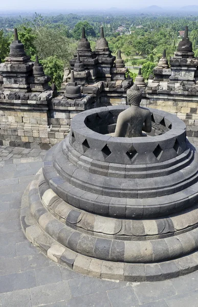 Borobuduren buddha — Stockfoto