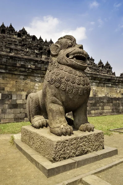 Borobudur Tapınağı site Guardian heykeli — Stok fotoğraf