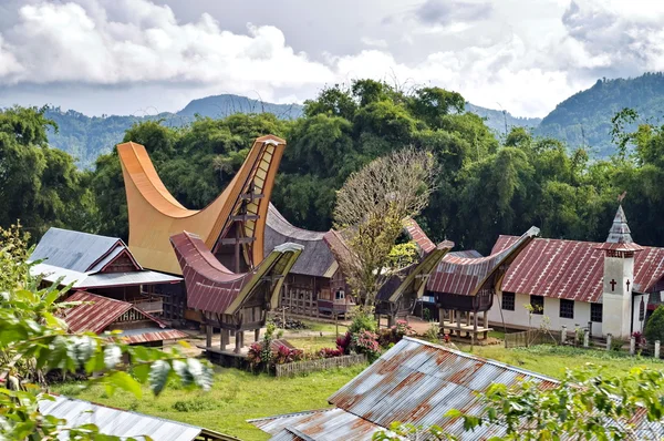 Toraja pueblo tradicional —  Fotos de Stock