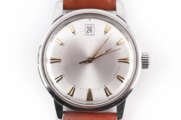 Close Relógio Pulso Vintage Sobreexposto — Fotografia de Stock
