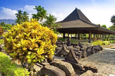 Garden in Prambanan temple site clipart