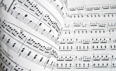 White musical score clipart