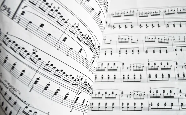 White musical score — Stock Photo, Image