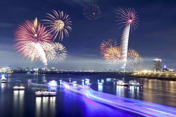Fireworks of Taiean double ten day — Stock Photo, Image