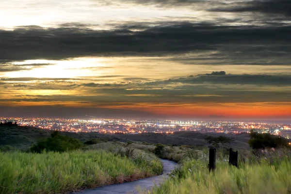 stock image Beautiful Country view of sunset