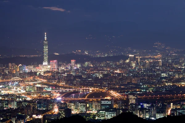 Taipei City Gece Duygusu — Stok fotoğraf