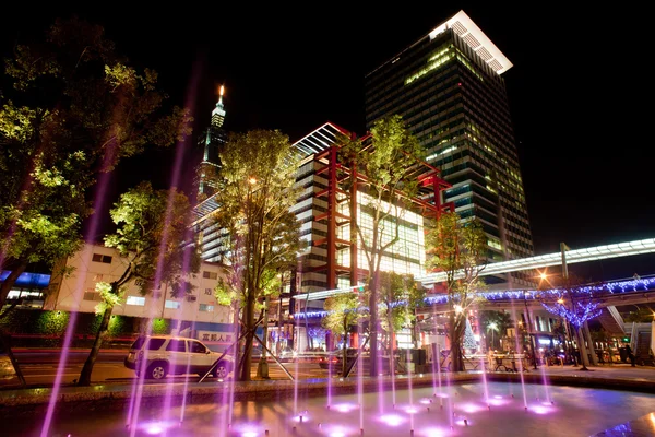 Sentido noturno da cidade de Taipei — Fotografia de Stock