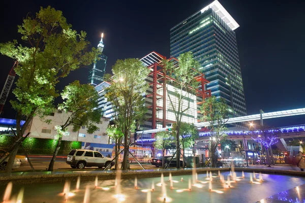 Sentido Noturno Cidade Taipei — Fotografia de Stock