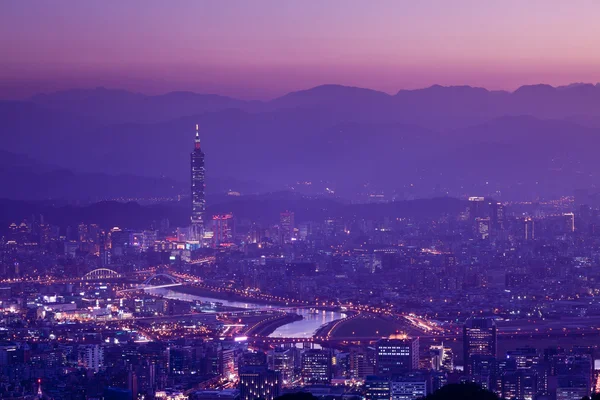 Sentido Nocturno Ciudad Taipei —  Fotos de Stock