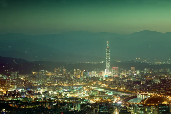 Natt Känsla Taipei City — Stockfoto