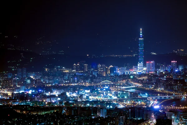 Sentido Nocturno Ciudad Taipei —  Fotos de Stock
