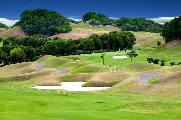 Golf plaats met mooie groene — Stockfoto