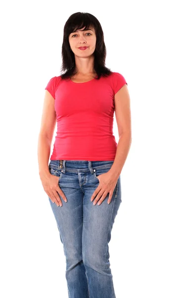 Woman in jeans — Stock Photo, Image